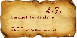 Lengyel Ferdinánd névjegykártya