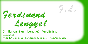 ferdinand lengyel business card