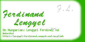 ferdinand lengyel business card